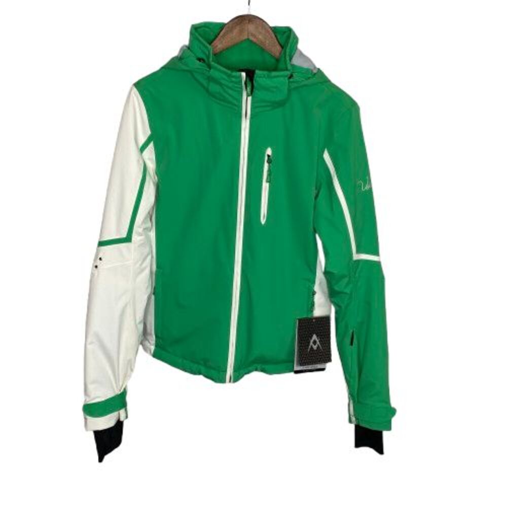 Volkl Women Ski Winter Jacket Size 12 Kelly Green Waterproof Insulated Snowboard